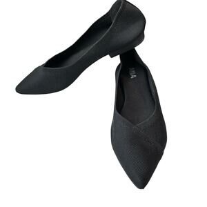 Mia Knit Flats Women's 8.5 Comfort Stretch Pointed Toe Office Casual Versatile